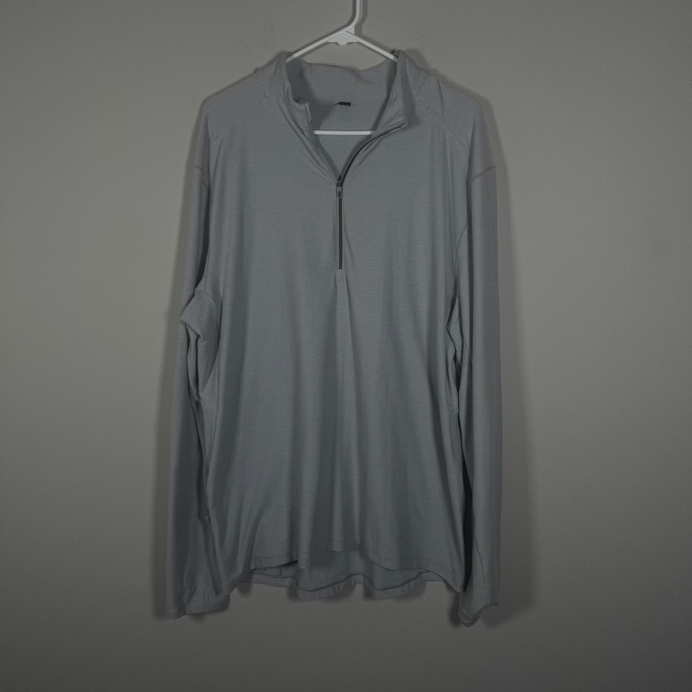 Lululemon Surge Warm 1/2 Zip Pullover Mens XL Gray Heather Running Top Long Slv